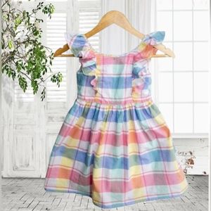 Girls Tommy Bahama Madras Plaid Dress Size 5